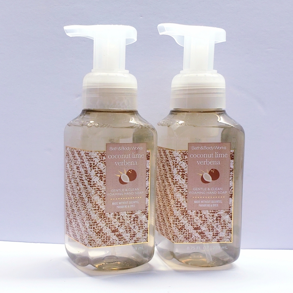 Bath & Body Works COCONUT LIME VERBENA Gentle & Clean Foaming Hand Soap (2 pcs)